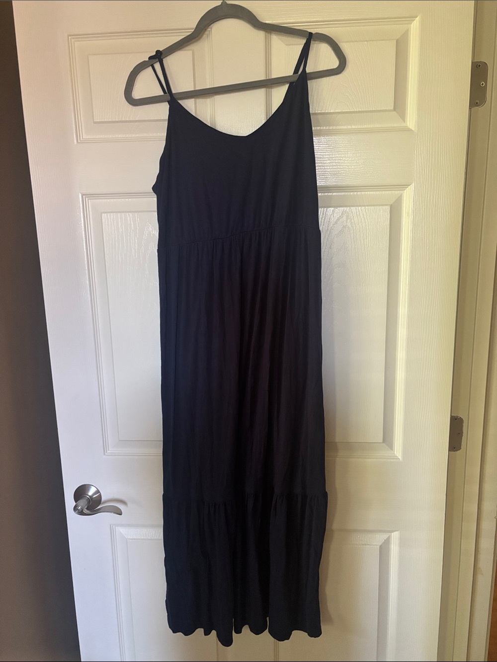 Women's Black Spaghetti Strap Maxi Dress - Lightweight Summer Maxi
